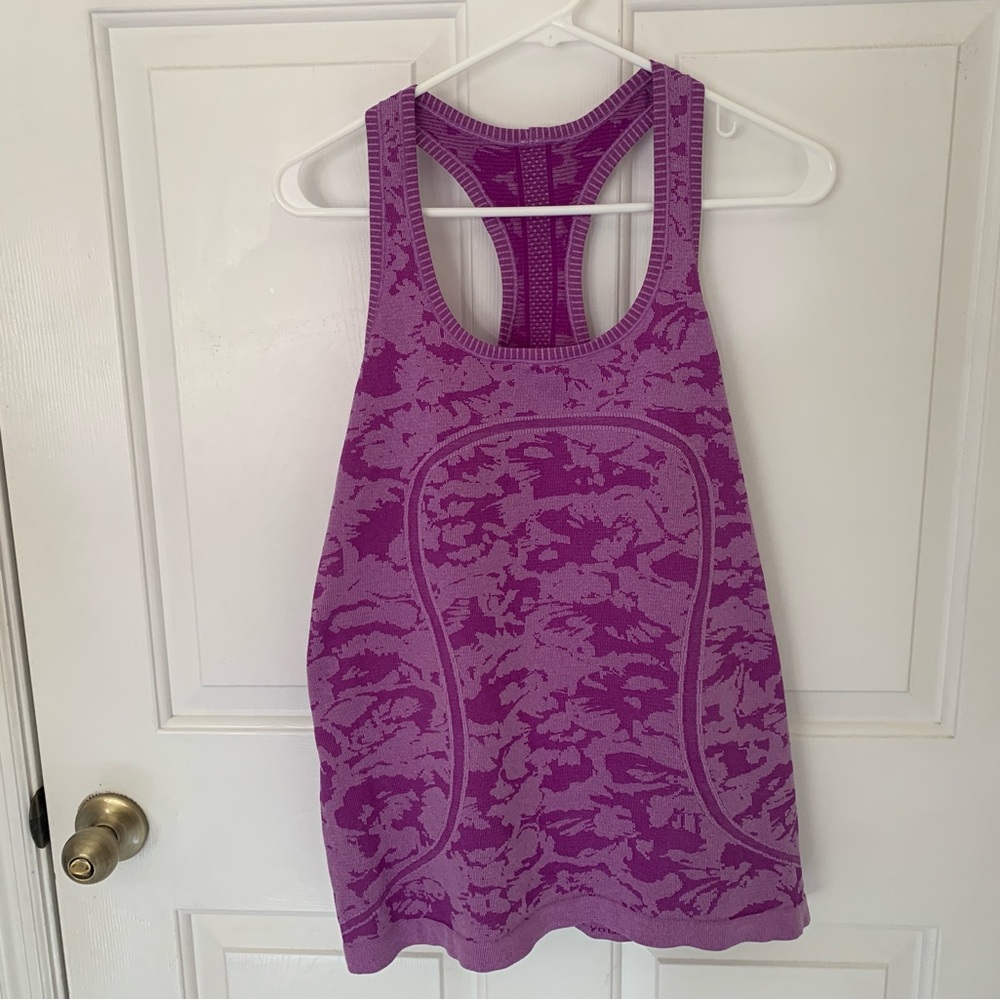 Swiftly Racerback Purple Women's Tank Top